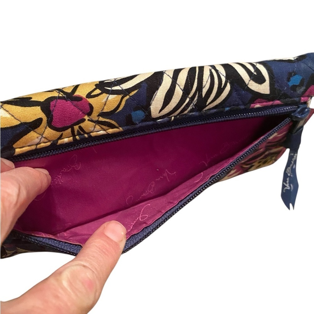 Vera Bradley African Violet Trifold Organizer Wallet Quilted Preppy Floral - Picture 4 of 8